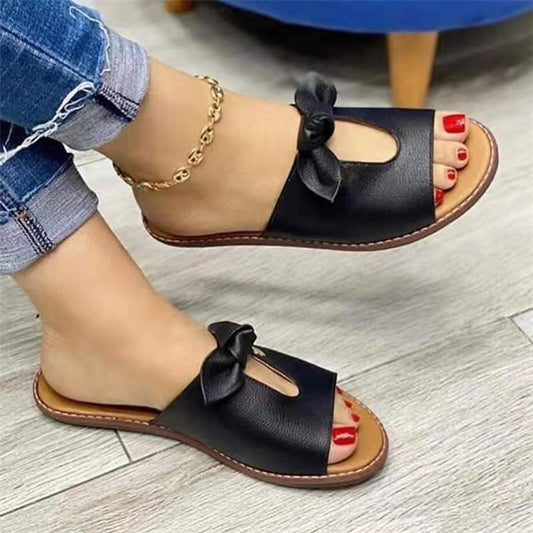 Ladies Sandals Bow Sandals Fish Mouth Slippers