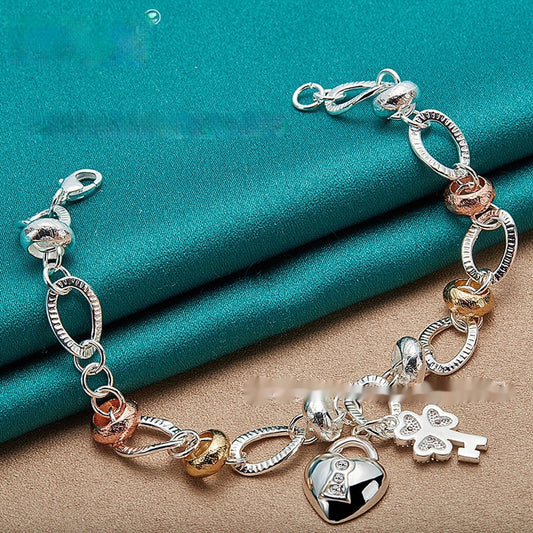 Silver Love Key Bracelet Female Accessories Jewelry